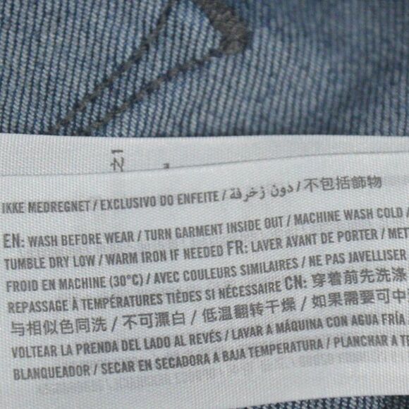 Abercrombie & Fitch Denim Jean Shorts Dark Wash Cuffed Hem Size 24/4 - Picture 6 of 6